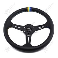 350mm/14 pouces cuir voiture course Performance réglage sport volant JDM Style dérive volant