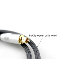 Câble audio numérique Toslink à paire torsadée plaqué or 24 carats de haute qualité, blindage tressé, gaine en PVC, HDTV, home cinéma