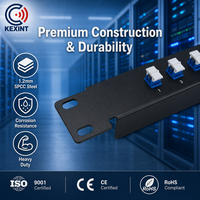 KEXINT 1U 19 pouces 24 ports LC Duplex Panneau de brassage à fibre optique coulissant ODF pour centre de données et réseaux FTTH