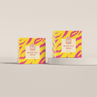 Boîte à thé aux fruits pliante de luxe avec couvercle et base imprimés personnalisés et écologiques boîte à thé en papier d'emballage cadeau en gros