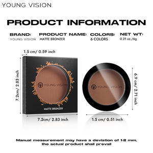 YOUNG VISION Texture ultra-fine <span class=keywords><strong>meilleure</strong></span> palette de poudre bronzante mate longue durée couleur soyeuse gain poudre de Contour de contrôle de l'<span class=keywords><strong>huile</strong></span> étanche - Product Image 6