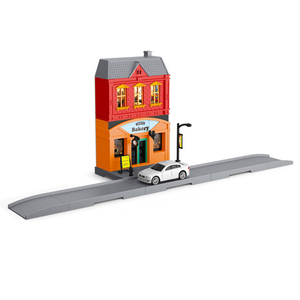 Modèle de construction en alliage moulé 1/<span class=keywords><strong>64</strong></span>, jouet de construction DIY 3D, figurines d'action urbaines, blocs de construction de rue de ville miniature, modèles d'architecture - Product Image 2