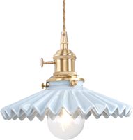 Luminaire suspendu vintage réglable en cuivre avec verre rayé transparent et stratifié pour îlot de cuisine, salle à manger, couloir, LED central