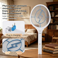 Raquette électrique anti-insectes écologique et sûre, tue-mouches rechargeable haute tension, grande grille pour la maison