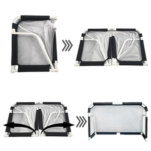 En748 tujuan sepak bola biru dan putih/hitam dan putih 5 * 3FT elastis jaring heksagonal peralatan lapangan - Product Image 5