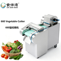 Premium Hygiënische Automatische Fruit- en Groentesnijder, Voedselveilige RVS 750W Motor, Snijd-, Dices- en Shreddermachine voor Restaurants
