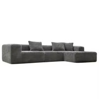 Canapé modulaire rectangulaire en tissu à trois places pour salon moderne, canapé compressible, vente en gros