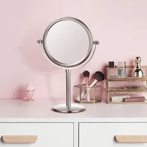 Cermin rias logam dua sisi cermin rias desktop kamar tidur mewah cermin rias kustom cermin rias wanita