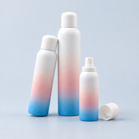Flacon pulvérisateur 100ml 150ml 200ml avec logo personnalisé, dégradé, en PET, atomiseur à fine brume, emballage vide pour crème solaire et brume corporelle, OEM