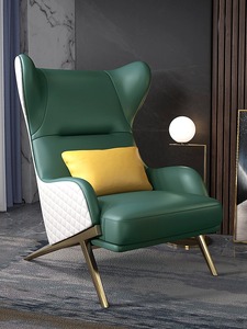 Luxury Home Furniture Modern Lounge <strong>Arm</strong> <strong>Chair</strong> with Stool Metal Leg Leisure <strong>Single</strong> Living Room <strong>Chairs</strong> Set - Product Image 2
