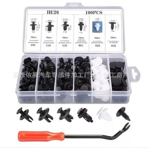 HE26 Juego de 100 clips de sujeción para coche, kit universal de retenedores para molduras de automóvil con herramientas para reparación y reemplazo - Product Image 4