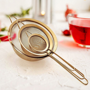 Passoire manuelle de cuisine en acier inoxydable à mailles fines pour farine et jus – Offre spéciale - Product Image 1