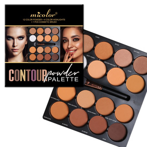 Pincel de paleta de contorno de 16 agujeros <span class=keywords><strong>Micolor</strong></span>, paleta de belleza transfronteriza de gran venta para polvo Mineral brillante de tono de piel - Product Image 1