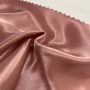 75D * 10S/21S/32S Poliester Katun atau Rayon Mengkilap atau Kusam Matte Disikat Kain Satin Satin untuk Pakaian Tidur Piyama