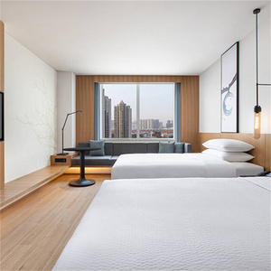 Marco de cama de hotel de madera a precios baratos con opciones de tamaño Individual Doble Queen y cabecero para juegos de dormitorio de hospitalidad comercial - Product Image 6