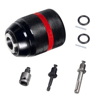 Mandrin de perçage sans clé 1,5-13 mm, auto-serrant, pneumatique, tige droite 3/8 ", hexagonal 1/4 ", SDS PLUS, en acier et alliage d'aluminium, haute précision