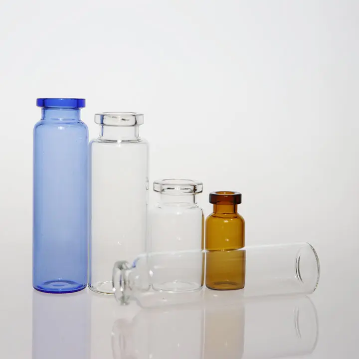 0.5ml 1ml אמבר זכוכית תבלינים צינורות בקבוקי בקבוק עם פקק מכסה עבור זרעי