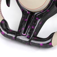 Volant en fibre de carbone forgée avec écran LED violet pour F10 F11 F20 F30 M2 F87 M3 F80 M4 F82 F85 E70 E88 E90 E91 E92