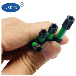 13pcs 25mm 50mm T7-T40 Torx tuốc nơ vít bit thiết lập với lớp phủ màu đen cao su Tay áo 1/4 Hex Shank dụng cụ cầm tay - Product Image 4