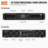 Amplificateur de puissance numérique professionnel OEM de classe D haute puissance 2 canaux 2500W avec PFC à large plage de tension pour enceinte Line Array