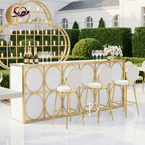 Mostrador de Bar LED de Acero Inoxidable para Bodega, Hotel, Restaurante Comercial Moderno, con Mesa para Vino y Cerveza, para Exteriores - Product Image 2