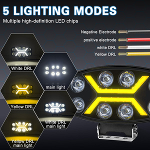 Đèn pha <span class=keywords><strong>LED</strong></span> <span class=keywords><strong>10</strong></span> inch 12V 24V mới, màu trắng vàng, đèn chạy ban ngày (DRL), đèn làm việc cho ô tô, xe tải, xe buýt, rơ moóc, ATV, UTV, xe 4x4 - Product Image 3