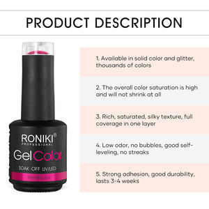 Suministros al por Mayor de 3000 Colores, <span class=keywords><strong>15</strong></span> ml, Fabricante a Granel, Etiqueta Privada Personalizada, Esmalte de Uñas Vegano UV Vernis - Product Image 4