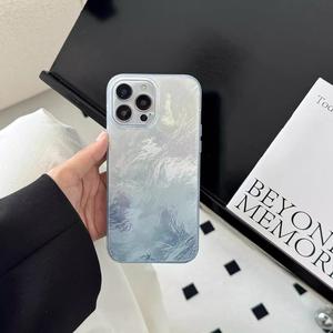 Coque pour iPhone 16 Pro Max, texture métallisée, coque de téléphone simple, antichoc, couvrant entièrement l'appareil - Product Image 1