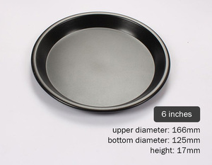 6/8/9 pollici di grado alimentare in acciaio al carbonio pan <span class=keywords><strong>pizza</strong></span>, <span class=keywords><strong>antiaderente</strong></span> pan <span class=keywords><strong>pizza</strong></span> - Product Image 3