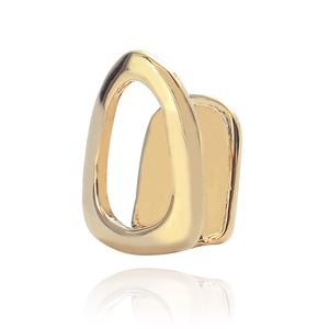 BESG104 <span class=keywords><strong>Grillz</strong></span> Europei e Americani, Copri-Denti in Rame, Hip-Hop, Forma Geometrica Cava Dorata, Accessori per Costumi di Halloween - Product Image 1