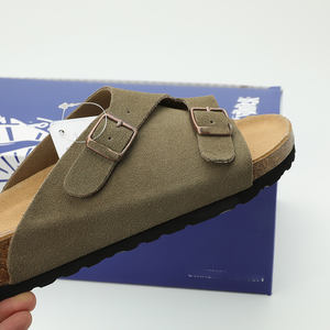 Sandalias Birkenstocks Arizonas personalizadas de alta calidad, zapatos de corcho, zuecos de Punta abierta, mulas de cuero Unisex para zuecos de soporte de arco interior - Product Image 4