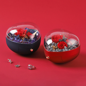 Caja de regalo de flor de vida eterna, caja de joyería de amor decorativa, regalo de San Valentín, flor en forma de corazón - Product Image 5