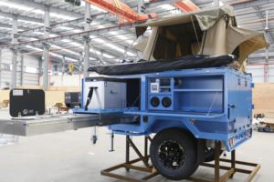 Remolque de Camping Ligero y Ecológico de Aluminio, Directo de Fábrica, con Techo Expandible Independiente, para 2 Personas, Deslizable - Product Image 2