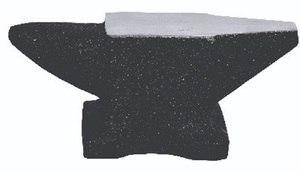 Yunque de herrero de grado Industrial de alta precisión, cuerno único redondo resistente, hierro fundido recubierto de polvo, 5 Placas frontales, ancho de acero - Product Image 3