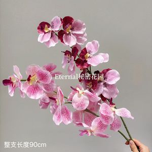 Orchidées artificielles Secret Garden Vanda, décorations de mariage, arrangements floraux en tissu de soie de haute qualité - Product Image 2
