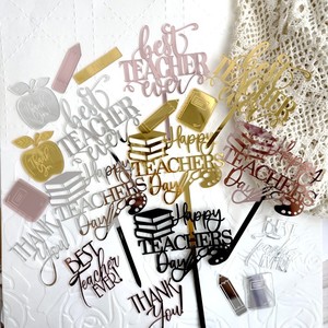 Decoración de Pastel Acrílica con Miel y Dulzura para el Día del Maestro, Adorno de Pastel Estilo Ins para la Celebración del Día del Maestro - Product Image 3