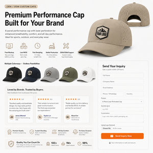 Casquette de golf en cuir gaufré personnalisée de qualité supérieure avec logo, perforations laser pour la ventilation, casquette de sport noire pour cadeau - Product Image 6