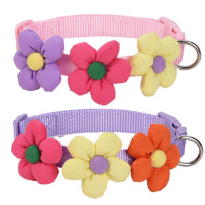 Kerah hewan peliharaan, aksesori hewan peliharaan Modern dapat disesuaikan kerah anjing dan kucing dengan bunga yang indah - Product Image 2