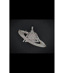 Mens Iced Moissanite Universe VVS Diamond Custom Charm Hip Hop 925 <b>Silver</b> Pendant <b>Necklace</b> Jewelry Gift for Him - Product Image 1