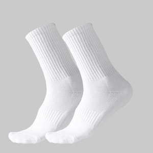 Jingwen OEM Calcetines Deportivos Vente en Gros Coton Hommes Haute Élasticité Blanc Noir Couleur Unie Cheville Sport <span class=keywords><strong>Chaussette</strong></span> - Product Image 1