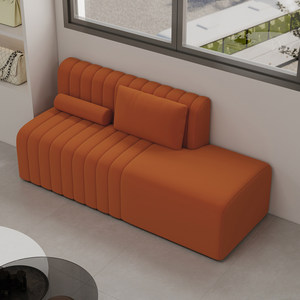Sofá Moderno Minimalista Tapizado en Forma de L para Tiendas de Ropa, Barberías y Hoteles - Respaldo de Tela, Color y Tamaño Personalizables - Product Image 2