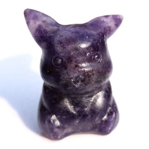 Mini Pikachu en cristal de lépidolite naturelle de haute qualité - Product Image 1