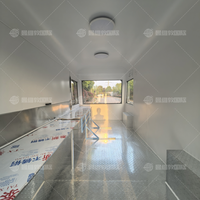 Camion de restauration rapide mobile en fibre de verre pour la vente de burgers, pizzas, snacks, kebabs, café, glaces et frites