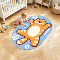 Luxuriöser Hochwertiger Weicher Cartoon-Tiger-Muster Babyzimmer Teppich Plüsch Bedruckter Kinderteppich Kinderteppich nach Maß