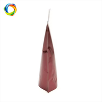 Sachets Doypack Rouges Mats en Feuille d'Aluminium avec Fermeture Éclair, Sacs d'Emballage Plastique Personnalisés avec Fermeture Éclair pour Stockage Alimentaire