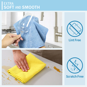 Serviette de lavage de voiture en microfibre 30x30cm 12x12 pouces, serviette absorbante pour comptoir de bar, torchons de séchage de vaisselle, serviette de cuisine, chiffon de nettoyage pour table - Product Image 4
