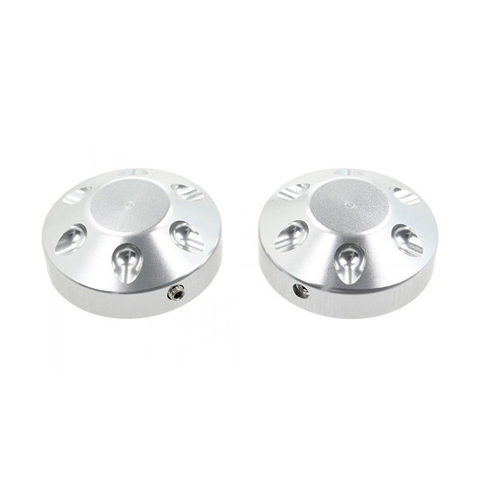 CNC Machining Billet Aluminum Silver Fork Leg Cover Cap