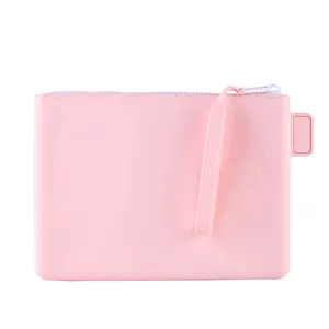 Silicone Zipper Pouch For Women Makeup Bag Cosmetic bag Travel Organizer Toiletry Wash Beauty Necessaries