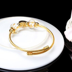 Bracelet en acier inoxydable en forme de cœur, 7 mm, ouvrable, avec perles de coquillages, bijoux unisexes, cadeau - Product Image 3