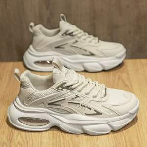 Chaussures de course décontractées pour hommes de couleur rétro classique, respirantes, à semelle épaisse, à lacets, en maille fermée, chaussures de sport d'été, chaussures de <span class=keywords><strong>jogging</strong></span> neuves - Product Image 3